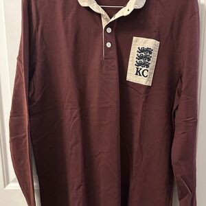 Men's Maroon Long Sleeve Shirt
